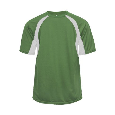 Badger Sport Hook Tee, Sizes 2XL-4XL (414400-027708), Color 'Kelly/White'